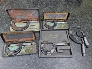 6x Vintage Moore & Wright Outside Micrometers