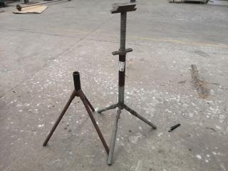 Adjustable Workshop Material Support Stand w/ Spare Base Tripod Frame