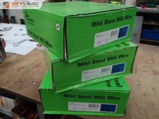 3x 15kg Spools of MagMate Mild Steel MIG Wire, Size 0.9mm