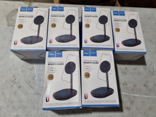 6x Hoco Magnetic Wireless Charging Stations 