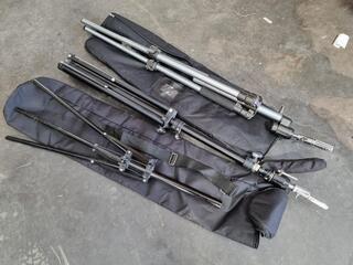 3x Assorted Retail Tripods w/ 2x Bags