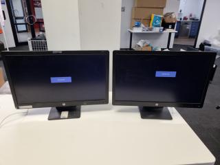 2x HP ProDisplay 23" Full HD LED Monitors P232