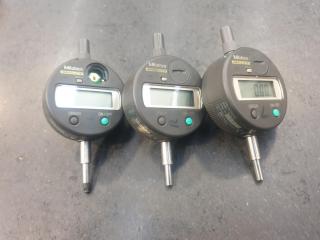 3 x Mitutoyo Digital Dial Gauges