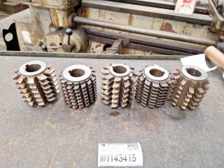 5 x Gear Hobber Cutters