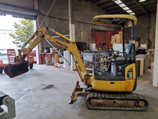 Komatsu PC18MR-2 Mini Excavator with Transport Trailer