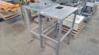 2 x Stainless Steel Topped Trolleys