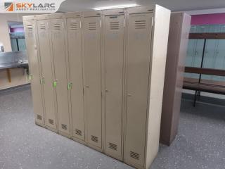 Large 7-Unit Steel Personnel Locker Set by Precision