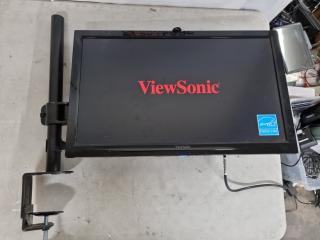 ViewSonic 24" LED Monitor w/ Adjustable Desk Mount Stand