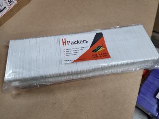 100x Pack of H-Packers, 3mm, White, Bulk