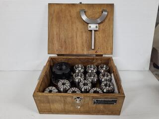 ER50 Collets w/ Custom Mounting Chuck & Wood Case