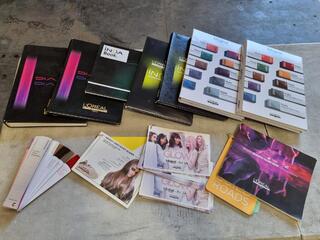 Assorted Hair Salon Hair Colouring Sample Books & More