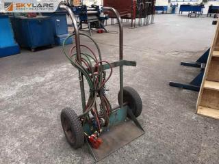 Workshop Welding Gas Bottle Trolley w/ Acetylene Torch & Regulators