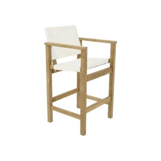 4 Seasons Teak Verano Sling Bar Chair - Alabaster 