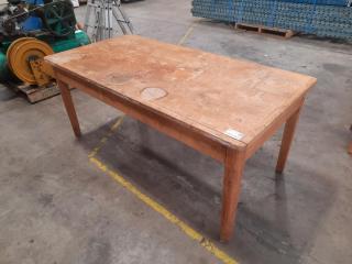 Large Wooden Dining Table