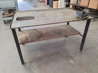 Steel Workbench With Vice