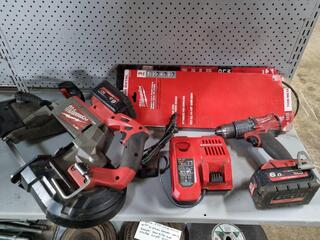 Milwaukee M18 Hammer Drill Driver, Bandsaw, Batteries, Charger