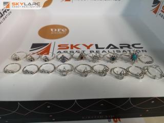 20x Assorted Sterling Silver Stylish Rings