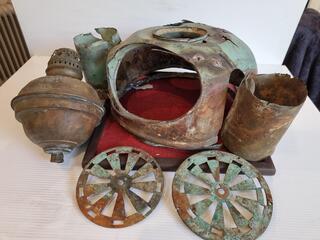 Antique Steamship Oil Lamp Parts