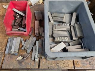 Bin of Assorted Tool Steel and Tooling 