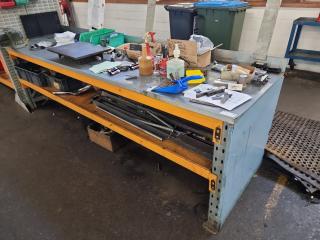 Workshop Racking/Workbench Unit W/ Vice