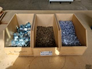 Box of Brackets, Shelf Mounts and Screws