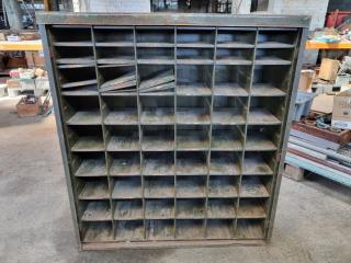 Vintage Steel Pigeon Hole Storage Cabinet