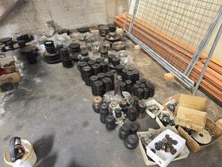 Assorted Industrial Sprockets and Chain Wheels