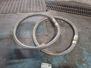 Pair of 1.5M Steel Braided Hoses