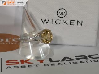 Wicken Sterling Silver Songbird Ring w/ Citrine Stone