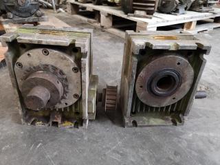 2x Penfold SP75 Worm Gear Reducers