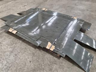 Pallet of Coloured Steel Offcut Sheets