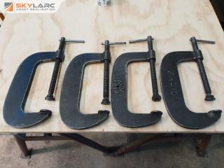 4 x 200mm Plate Steel Clamps