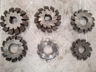 6 x Gear Shaping Cutters