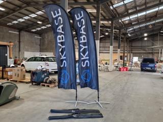 2x Feather Flag Stand Assemblies