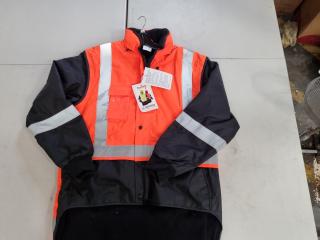 Tornado HI Vis Zip-Off Sleeve Insulated Jacket, Size XL