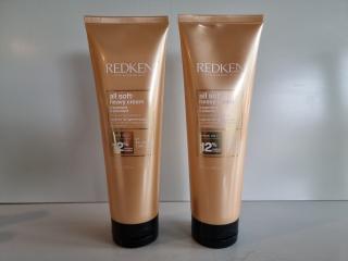 2 Redken All Soft Heavy Cream Treatments