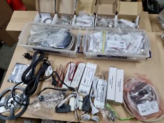 Assorted LED Lighting Strips, Components, Transformers, & More