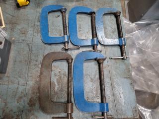 5x Assorted G-Clamps