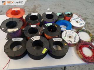 14x Assorted Spools of Coloured Electrical Wire