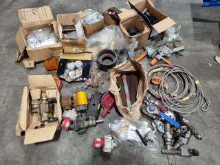 Assorted Industrial Fittings, Couplings, Cabling, & More