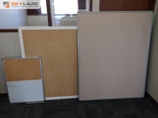 3x Assorted Office Pin Boards