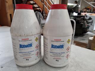 2x 4kg Bottles of Bluewater Stabilised Pool Chlorine