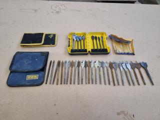 Large Assortment of 34 Flat Bits