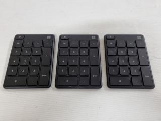 3x Microsoft Bluetooth Number Pads