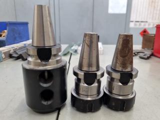 3x Assorted BT30 Size Tool Holders / Chucks