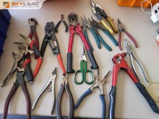 Large Lot of Pliers, Crimpers and Cutters