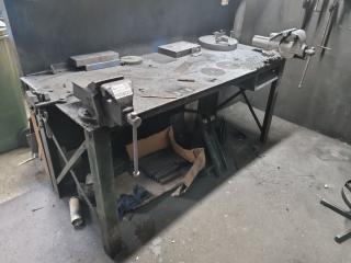 Steel Welding Bench with Vices