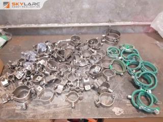 Large Quantity of Stainless Clamps