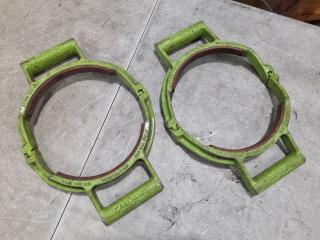 Pair of 230mm Dia Gas Bottle Lifting Clamps