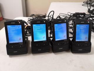 4x Symbol MC50 Mobile Handheld Computers w/ Charging Cradles